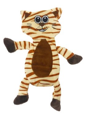 12" Tiger Crinkle Flat Dog Toy (image for) 12" Tiger Crinkle Flat Dog Toy