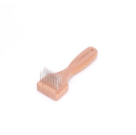 "Tidy Look" Wooden Brush/Comb With Metal Teeth for American Bulldog (image for) "Tidy Look" Wooden Brush/Comb With Metal Teeth for American Bulldog