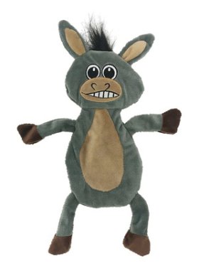 12" Donkey Crinkle Flat Dog Toy (image for) 12" Donkey Crinkle Flat Dog Toy
