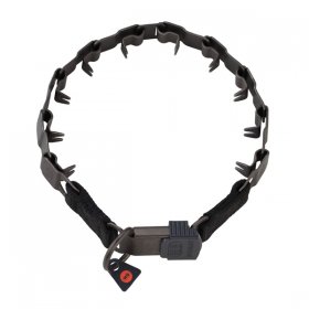 Neck Tech American Bulldog Prong Collar of Black Stainless Steel 24 inch (60 cm) long (image for) Neck Tech American Bulldog Prong Collar of Black Stainless Steel 24 inch (60 cm) long