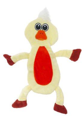 12" Duckling Crinkle Flat Dog Toy (image for) 12" Duckling Crinkle Flat Dog Toy