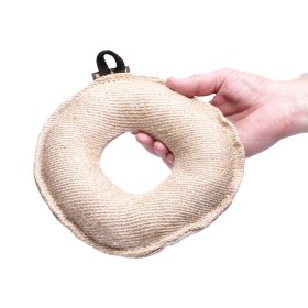 Super Strong Donut Shaped Puppy Jute Bite Tug (8.6 inches diameter) (image for) Super Strong Donut Shaped Puppy Jute Bite Tug (8.6 inches diameter)