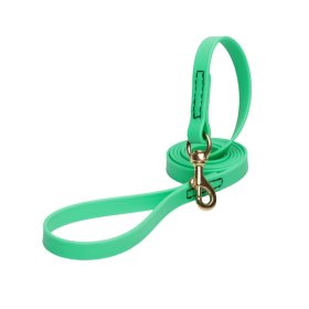 Green Waterproof American Bulldog Leash Made of Biothane (image for) Green Waterproof American Bulldog Leash Made of Biothane