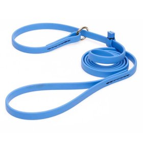 Solid Blue Biothane American Bulldog Leash and Collar Combo (image for) Solid Blue Biothane American Bulldog Leash and Collar Combo