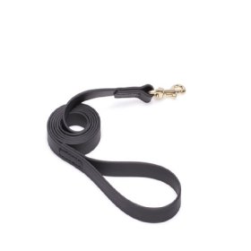 Black Waterproof American Bulldog Leash Made of Biothane (image for) Black Waterproof American Bulldog Leash Made of Biothane