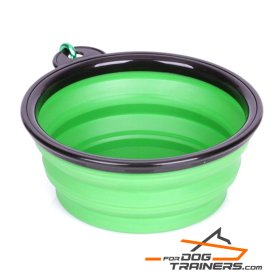 "Green Abyss" Collapsible Polymer Dog Bowl (Small Size) (image for) "Green Abyss" Collapsible Polymer Dog Bowl (Small Size)