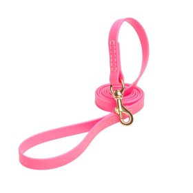 Pink Waterproof American Bulldog Leash Made of Biothane (image for) Pink Waterproof American Bulldog Leash Made of Biothane
