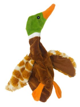 9" Duck Brown Crinkle Dog Toy (image for) 9" Duck Brown Crinkle Dog Toy