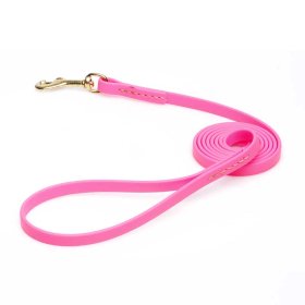 Waterproof Pink Biothane Dog Leash for Walking, Tracking (image for) Waterproof Pink Biothane Dog Leash for Walking, Tracking
