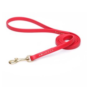 Lovely Red Biothane Dog Leash for Walking, Tracking (image for) Lovely Red Biothane Dog Leash for Walking, Tracking