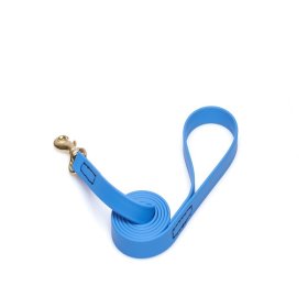 Blue Waterproof American Bulldog Leash Made of Biothane (image for) Blue Waterproof American Bulldog Leash Made of Biothane