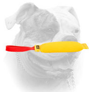 French Linen bite tug with one handle for American Bulldog (image for) French Linen bite tug with one handle for American Bulldog