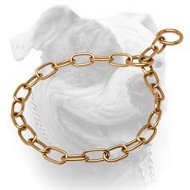 Fur saver American Bulldog choke collar for training and walking 1/8 inch (3 mm) link diameter (image for) Fur saver American Bulldog choke collar for training and walking 1/8 inch (3 mm) link diameter