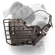 High-quality Fully Padded Wire Cage Muzzle for Your American Bulldog (image for) High-quality Fully Padded Wire Cage Muzzle for Your American Bulldog