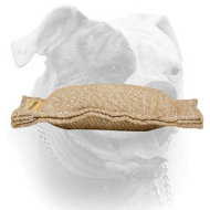 Jute American Bulldog puppy bite tug without handles (image for) Jute American Bulldog puppy bite tug without handles