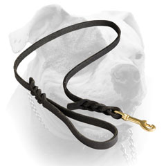 Soft leather American Bulldog leash of 13 mm wide (image for) Soft leather American Bulldog leash of 13 mm wide