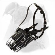 'No Mash' Total Comfort Wire Cage Muzzle for American Bulldog (image for) 'No Mash' Total Comfort Wire Cage Muzzle for American Bulldog