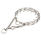 Chrome Plated Steel American Bulldog Pinch Prong Collar 1/11 inch (2.25 mm) link diameter (image for) Chrome Plated Steel American Bulldog Pinch Prong Collar 1/11 inch (2.25 mm) link diameter