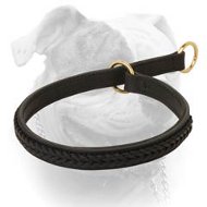 Exclusive Leather Choke Collar For American Bulldog (image for) Exclusive Leather Choke Collar For American Bulldog