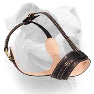 American Bulldog Royal Nappa Leather Dog Muzzle- Padded Muzzle (image for) American Bulldog Royal Nappa Leather Dog Muzzle- Padded Muzzle