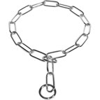 Fur saver American Bulldog collar of chrome plated steel 1/6 inch (4.0 mm) link diameter (image for) Fur saver American Bulldog collar of chrome plated steel 1/6 inch (4.0 mm) link diameter