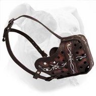 Exquisite Leather Muzzle With Original Print (image for) Exquisite Leather Muzzle With Original Print
