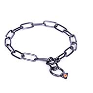 "Under Control" Herm Sprenger Black Stainless Steel Chain American Bulldog Collar (image for) "Under Control" Herm Sprenger Black Stainless Steel Chain American Bulldog Collar