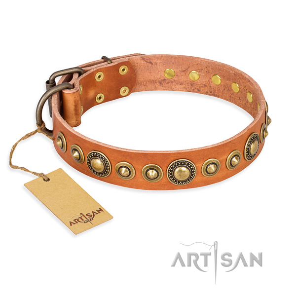 Quality leather collar handmade for your canine