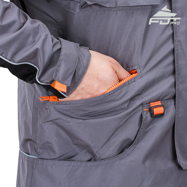 FDT Pro Dog Tracking Jacket with Back Pockets for All Weather Use