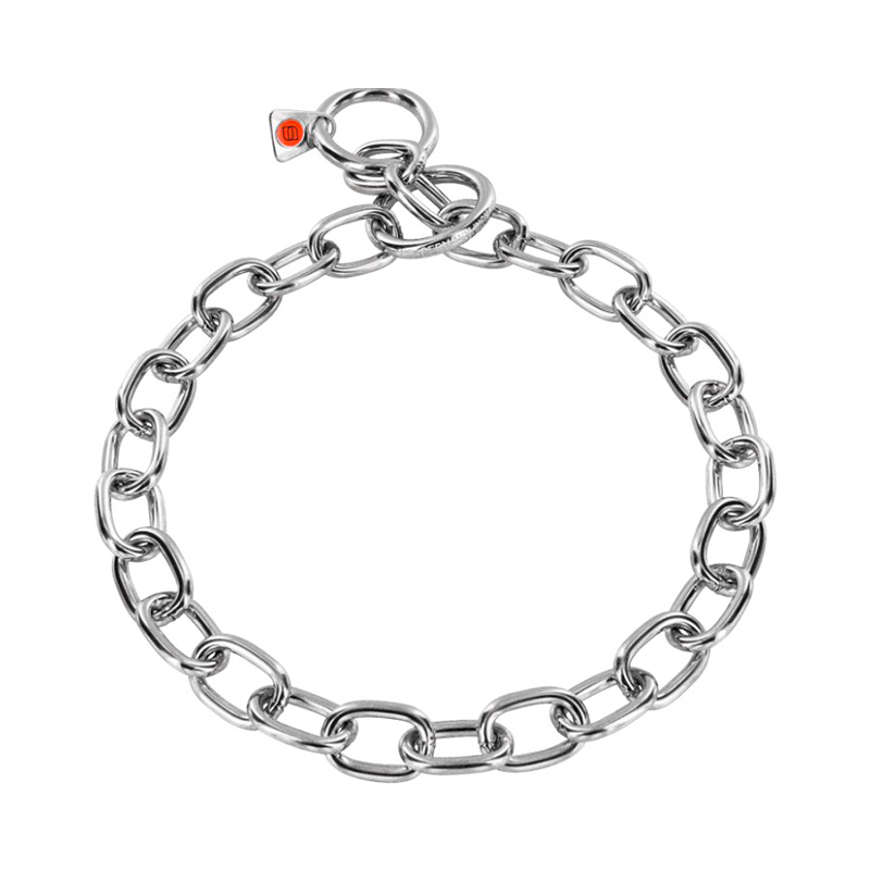 Stainless Steel Medium Sized Link Chain Collar - 4.0 mm (image for) Stainless Steel Medium Sized Link Chain Collar - 4.0 mm