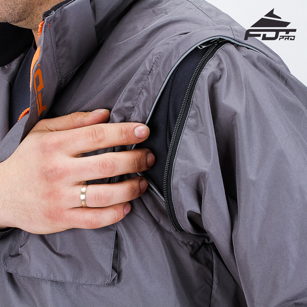 High Quality Zipper on Sleeve for Professional Design Dog Tracking Jacket