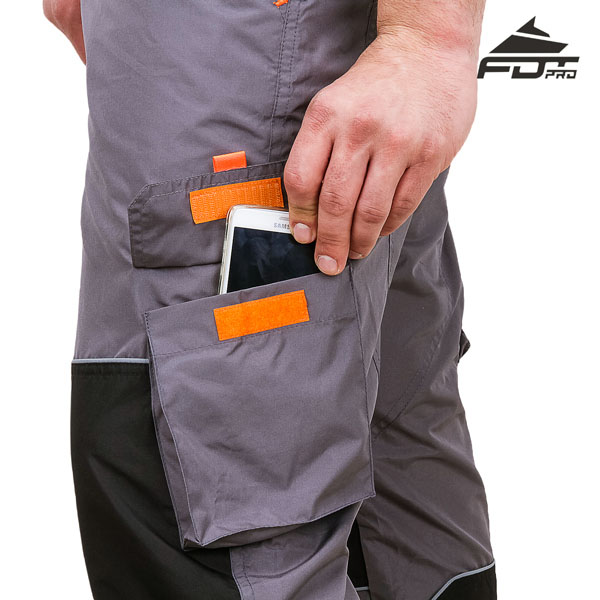 Durable Velcro Side Pocket on Professional Design Dog Training Pants